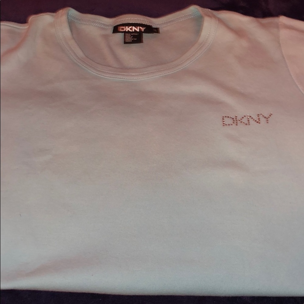 Classy baby blue DKNY top - Picture 1 of 2